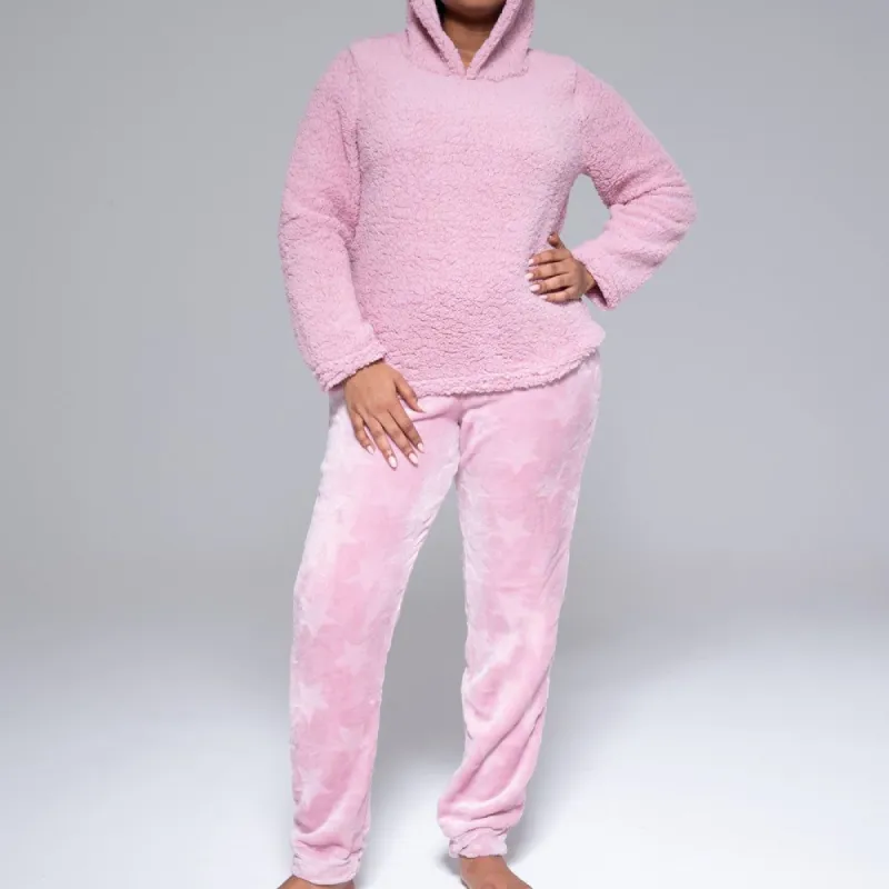 Sherpa Mink Pyjama Set sold by Fashion World