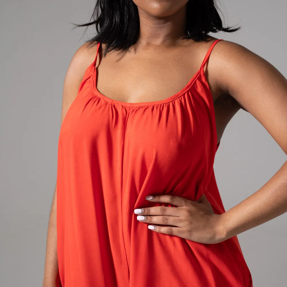 Terracotta Strappy Viscose Jumpsuit sold by Fashion World product image thumbnail 3