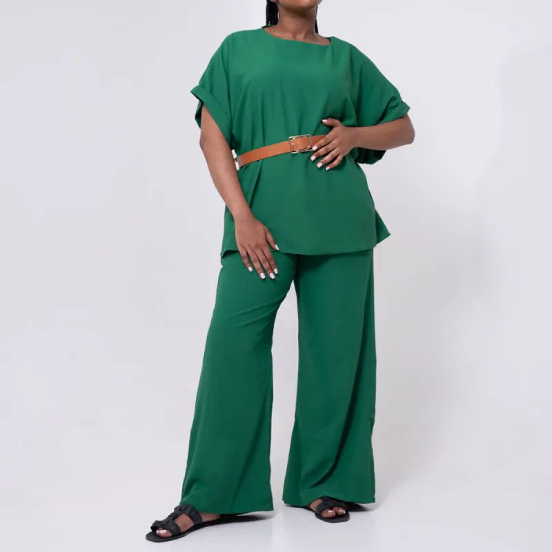 Emerald Top And Slax Set sold by Fashion World