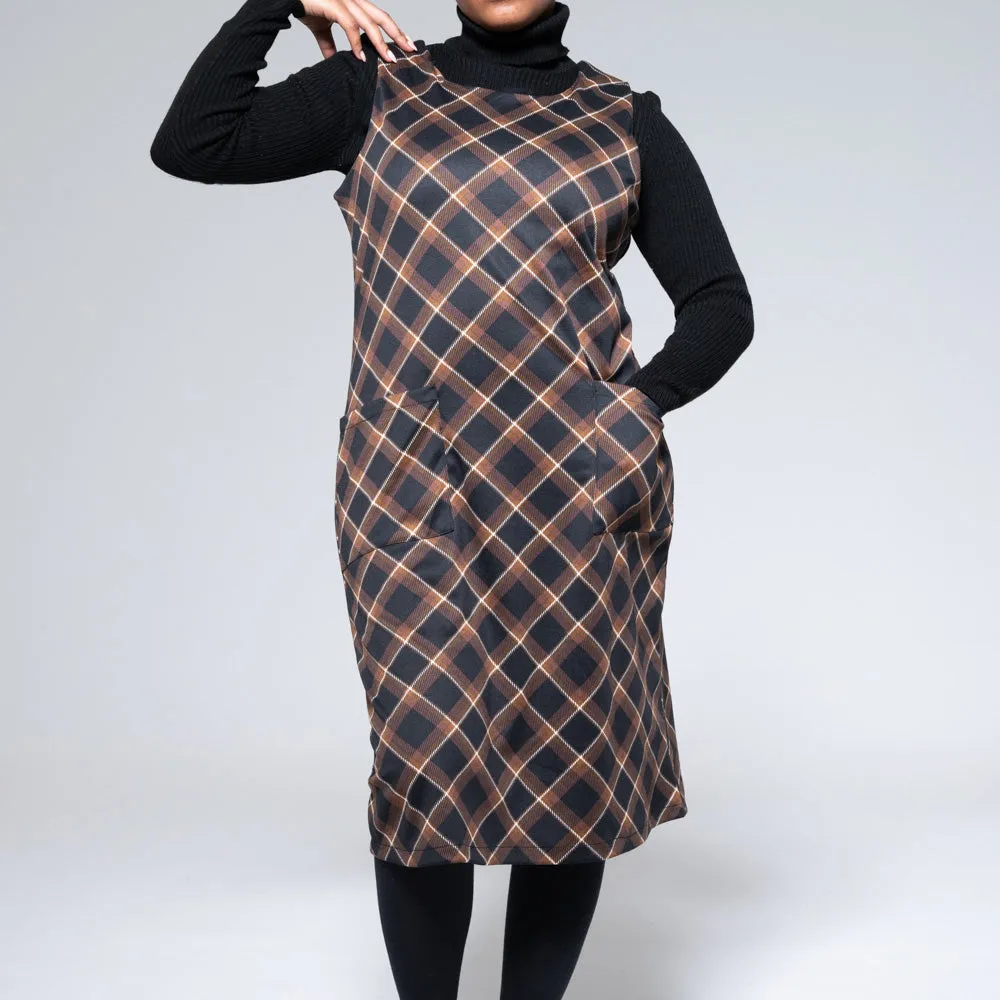 Sleeveless Check Print Pinafore Dress sold by Fashion World product image thumbnail 2