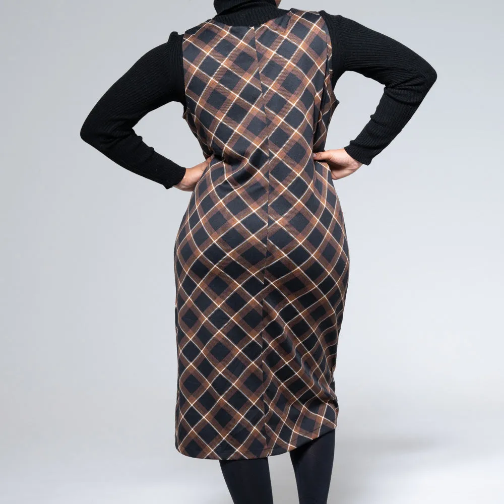 Sleeveless Check Print Pinafore Dress sold by Fashion World product image thumbnail 4