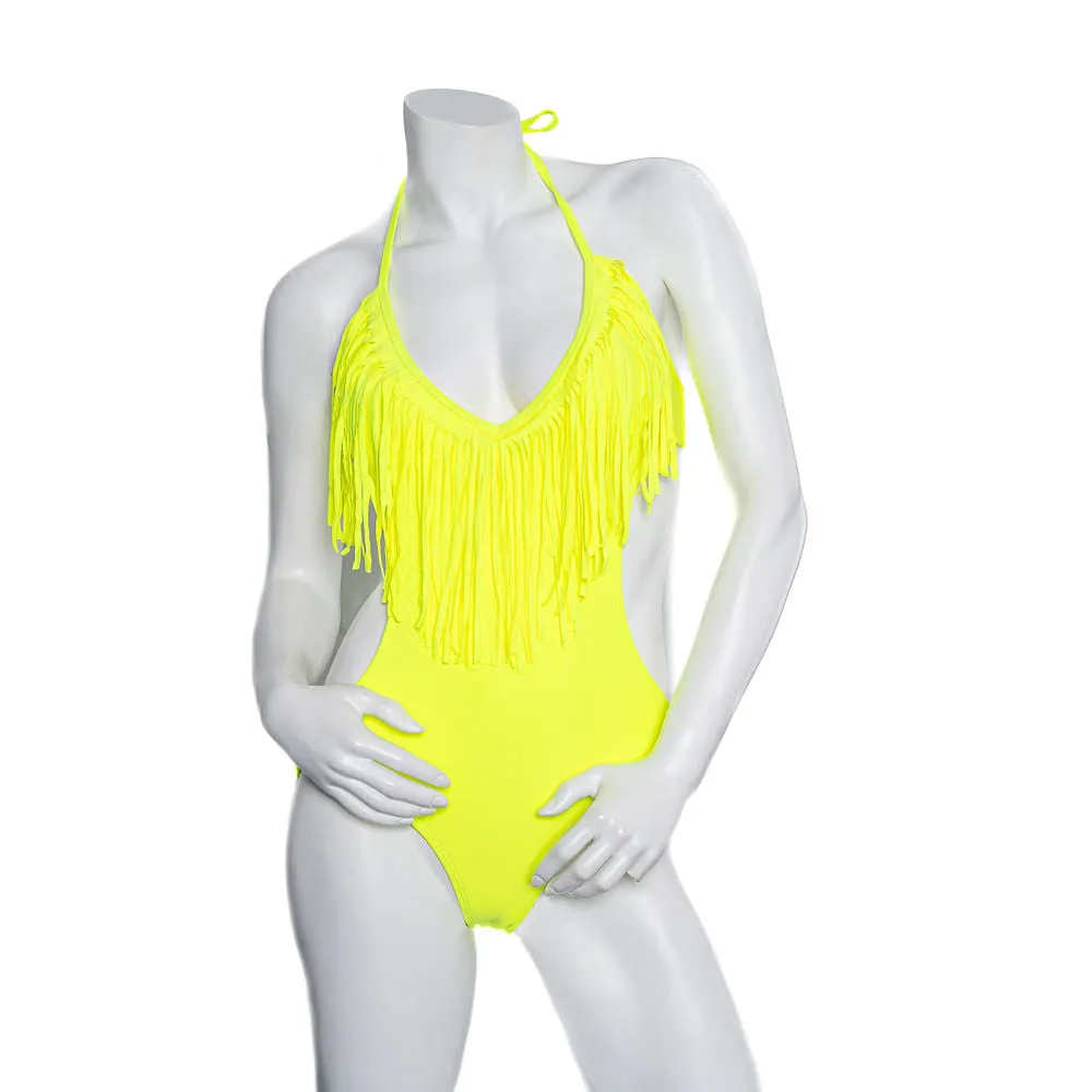 Plain Lime One Piece Swimwear Set sold by Fashion World
