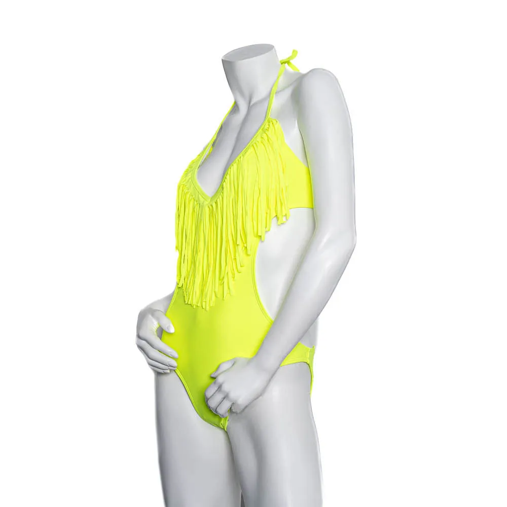 Plain Lime One Piece Swimwear Set sold by Fashion World product image thumbnail 2