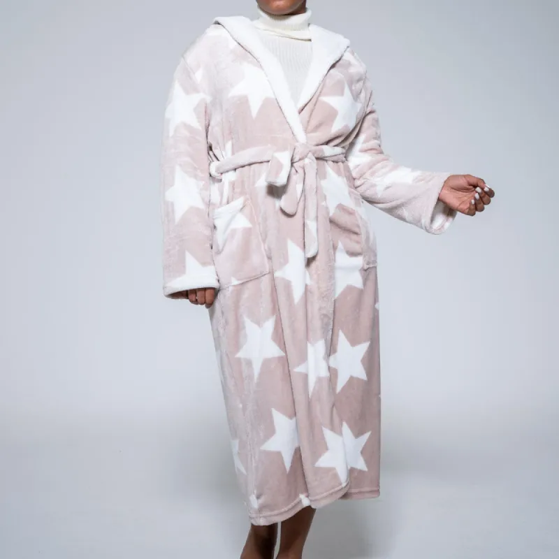 Sherpa Contrast Velour Gown sold by Fashion World