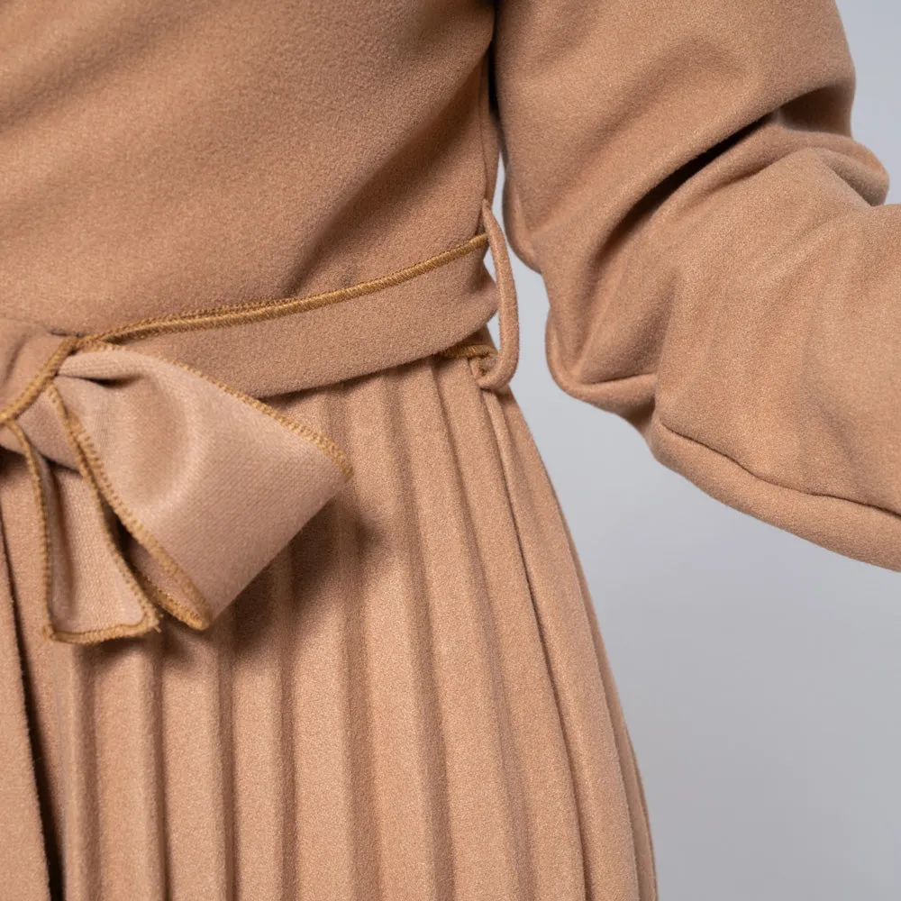 Camel Pleated Melton Jacket sold by Fashion World product image thumbnail 3