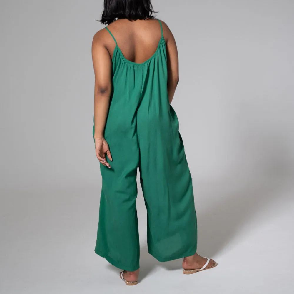 Emerald Strappy Viscose Jumpsuit sold by Fashion World product image thumbnail 5