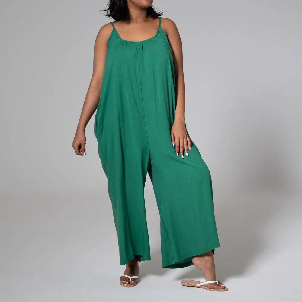 Emerald Strappy Viscose Jumpsuit sold by Fashion World product image thumbnail 2