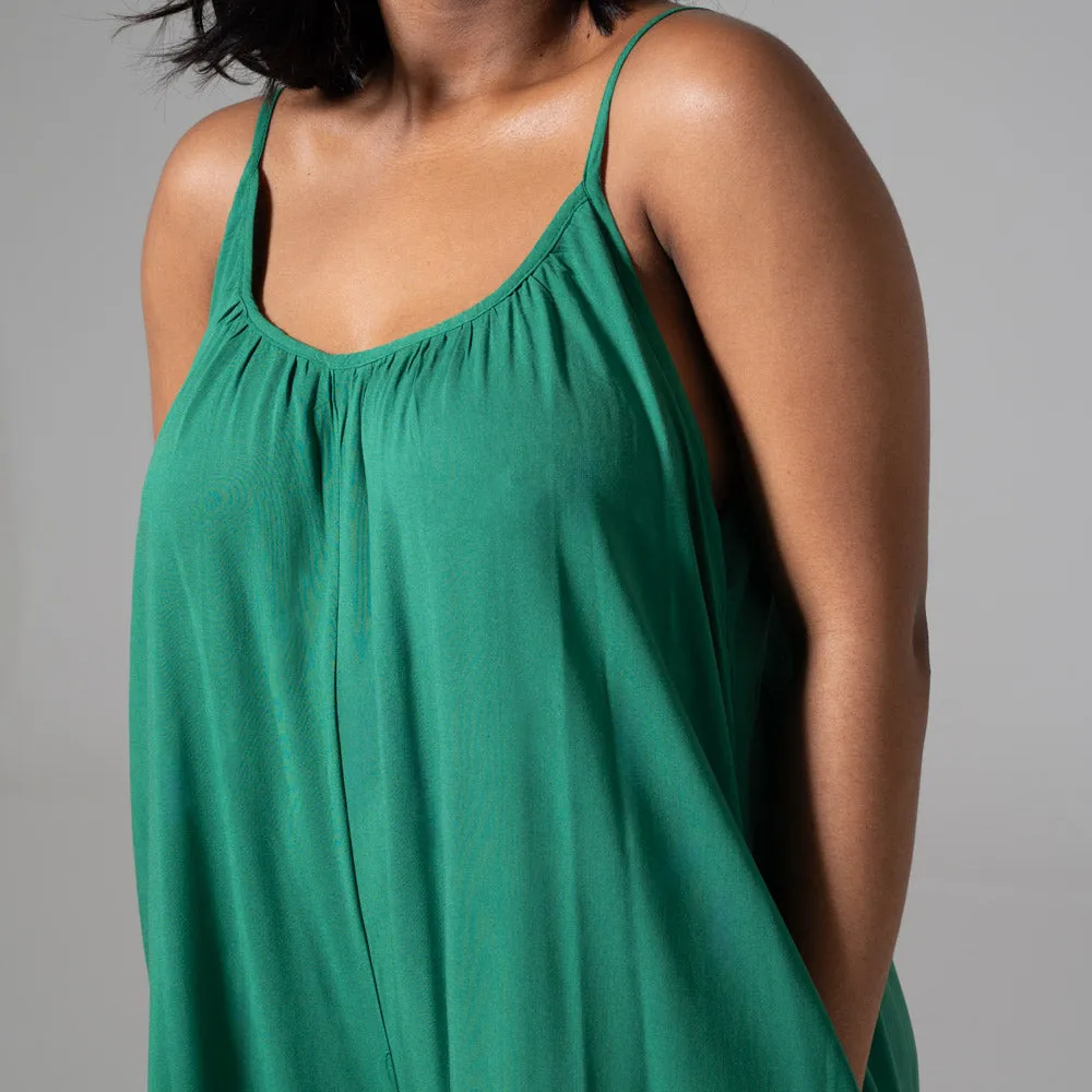 Emerald Strappy Viscose Jumpsuit sold by Fashion World product image thumbnail 3