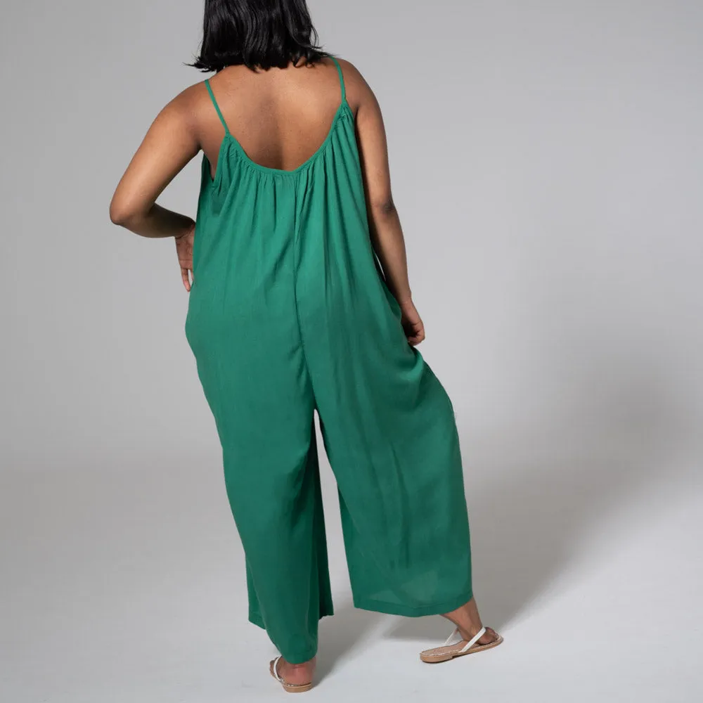 Emerald Strappy Viscose Jumpsuit sold by Fashion World product image thumbnail 4