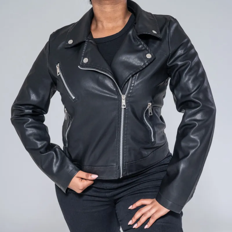 Ladies Biker Jacket sold by Fashion World