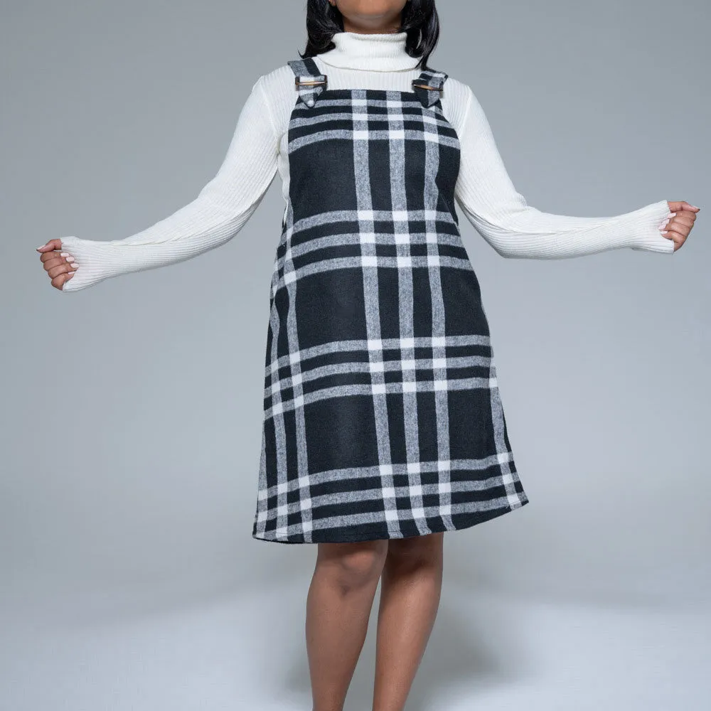 Check Print Melton Pinafore sold by Fashion World product image thumbnail 4
