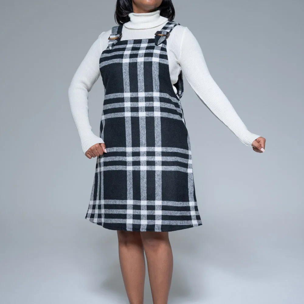 Check Print Melton Pinafore sold by Fashion World product image thumbnail 2