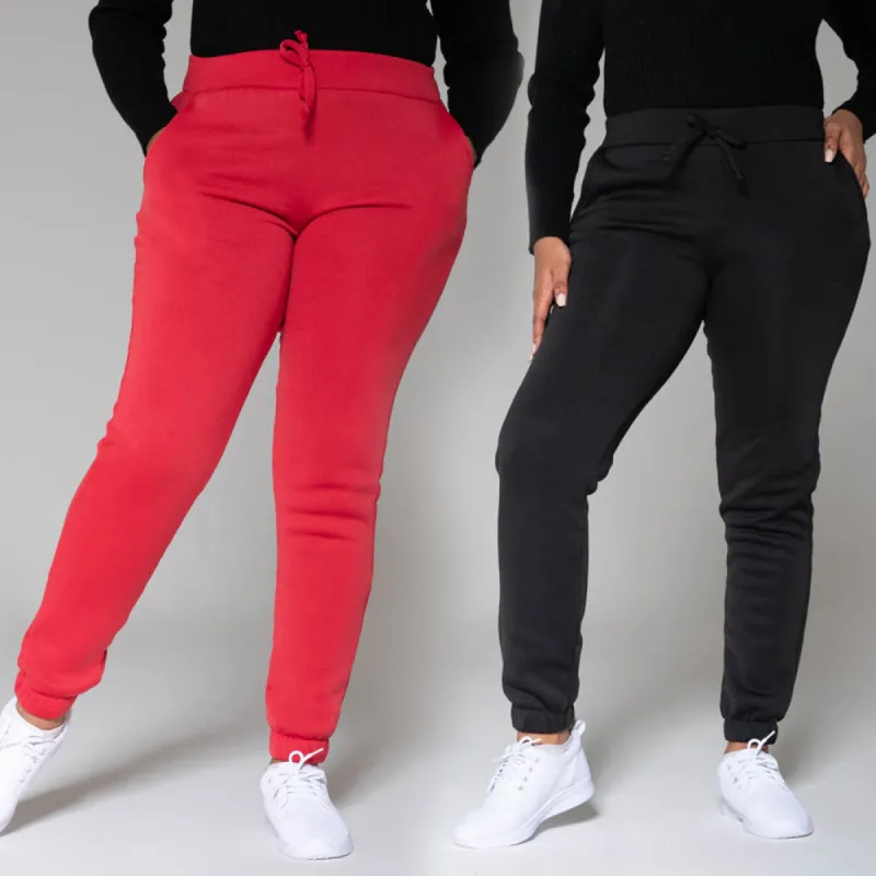 Black & Red Twin Pack Joggers sold by Fashion World