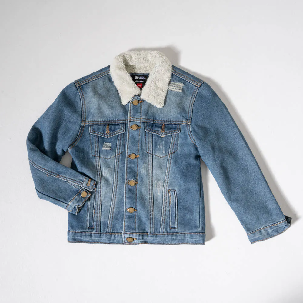 Boys Sherpa Edit Denim Jacket sold by Fashion World product image thumbnail 2