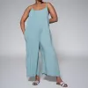Sage Strappy Viscose Jumpsuit sold by Fashion World