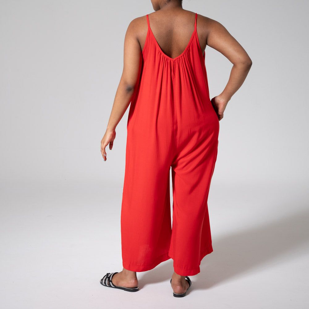 Tangerine Strappy Viscose Jumpsuit sold by Fashion World product image thumbnail 4