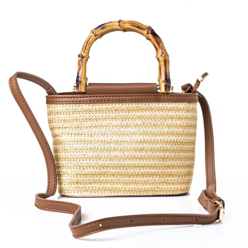 Beige Straw Bag sold by Fashion World