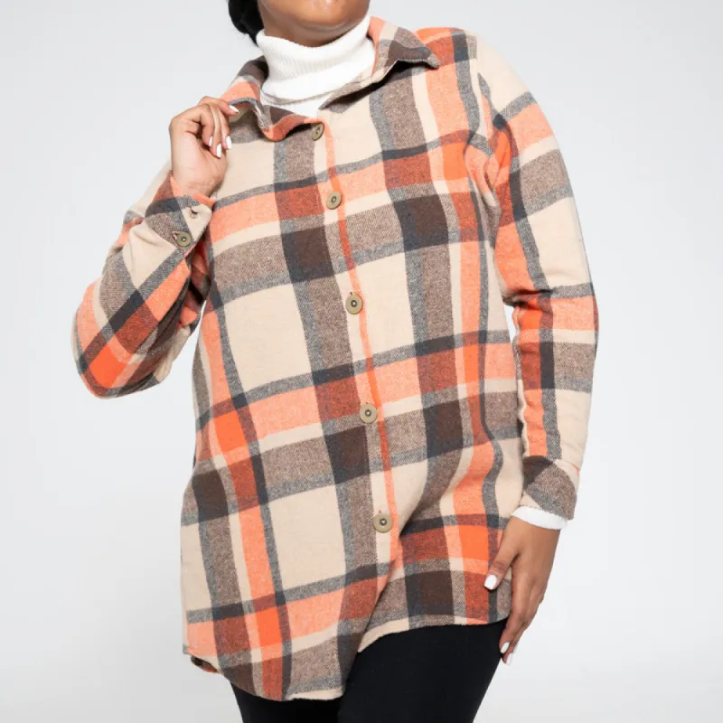 Check Print Shacket sold by Fashion World