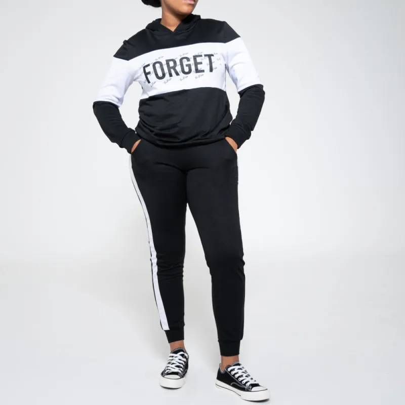 Black Hooded Tracksuit Set sold by Fashion World