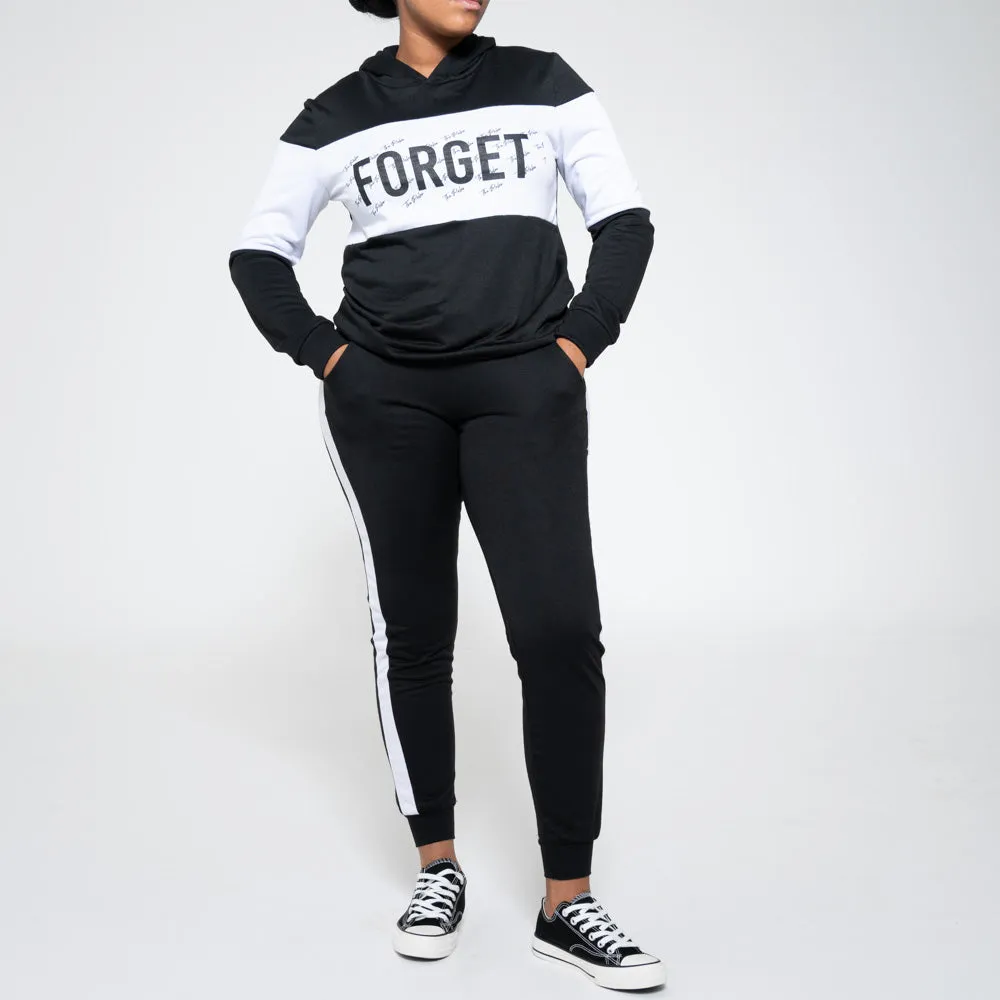 Black Hooded Tracksuit Set sold by Fashion World