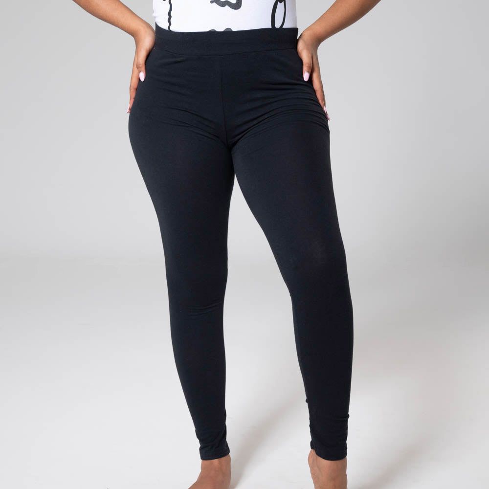 Cotton Black Leggings sold by Fashion World