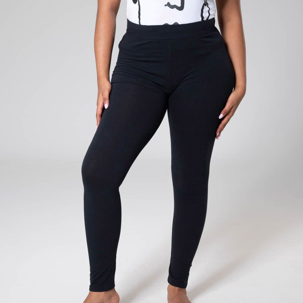 Cotton Black Leggings sold by Fashion World product image thumbnail 2
