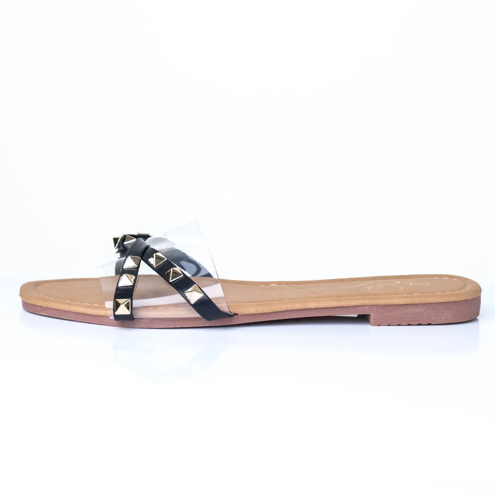 Black Stud Strap Sandals sold by Fashion World product image thumbnail 3