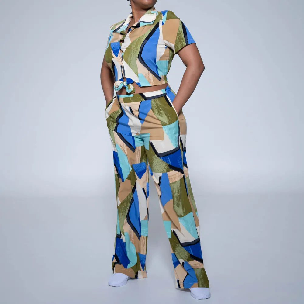 Printed Crop Top And Pants sold by Fashion World product image thumbnail 3