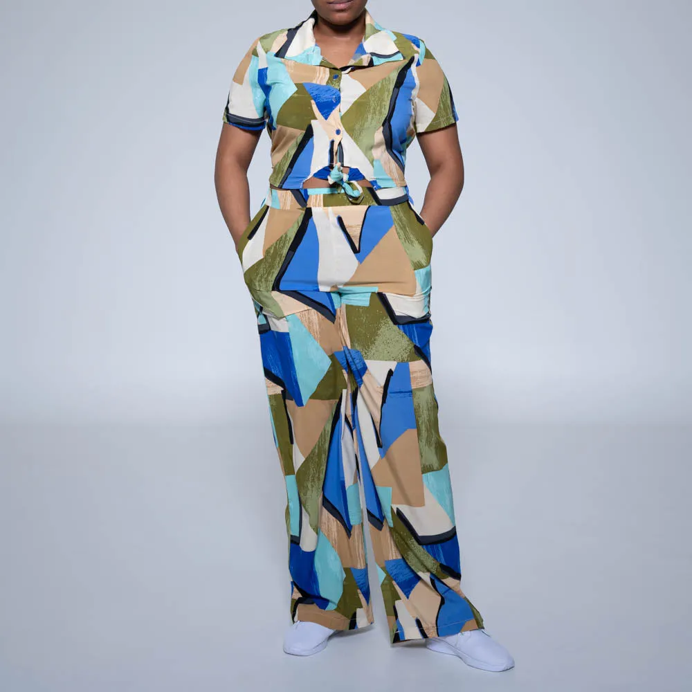 Printed Crop Top And Pants sold by Fashion World