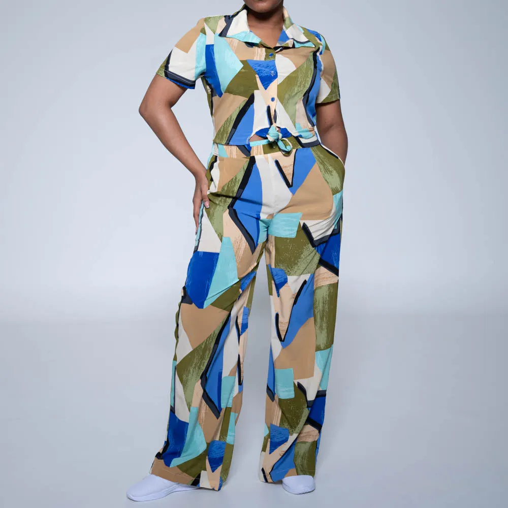 Printed Crop Top And Pants sold by Fashion World product image thumbnail 2