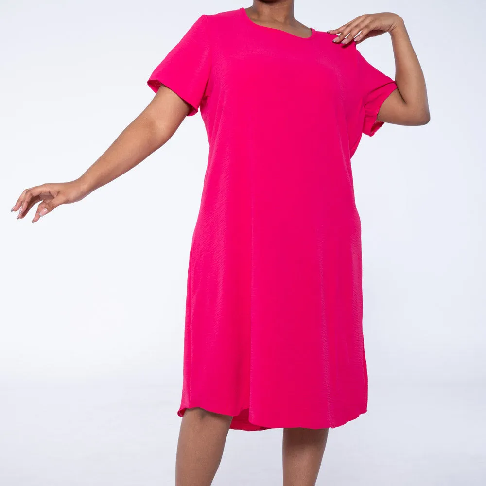 Fuchsia Plus Size Airflow Tunic sold by Fashion World