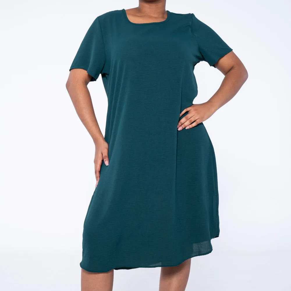Bottle Green Plus Size Airflow Tunic sold by Fashion World