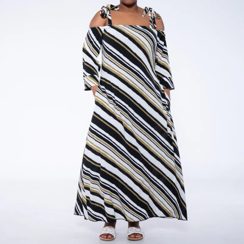 Printed Off-Shoulder Dress sold by Fashion World
