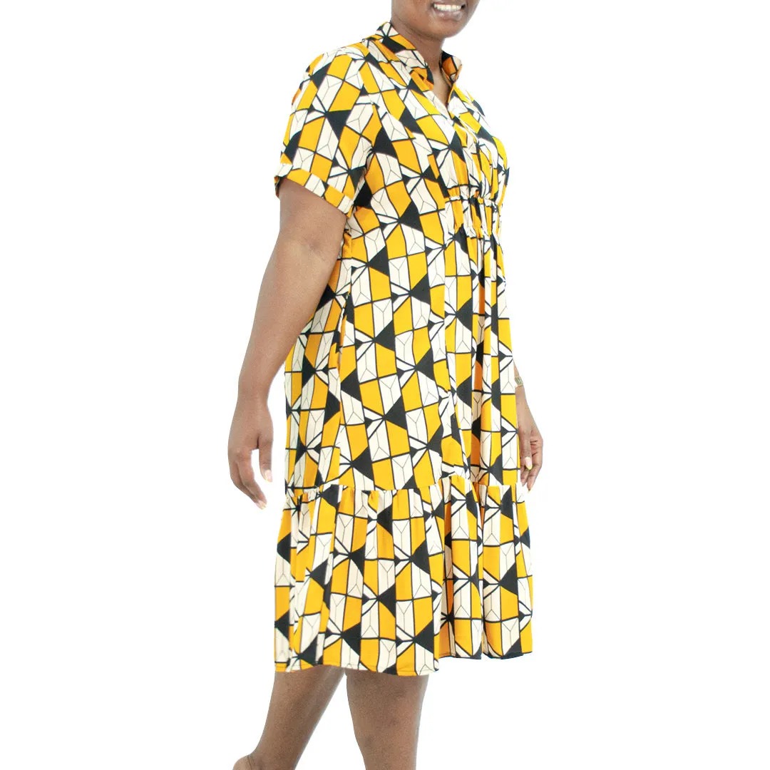 Mustard Plus Size Tiered Tunic sold by Fashion World product image thumbnail 2
