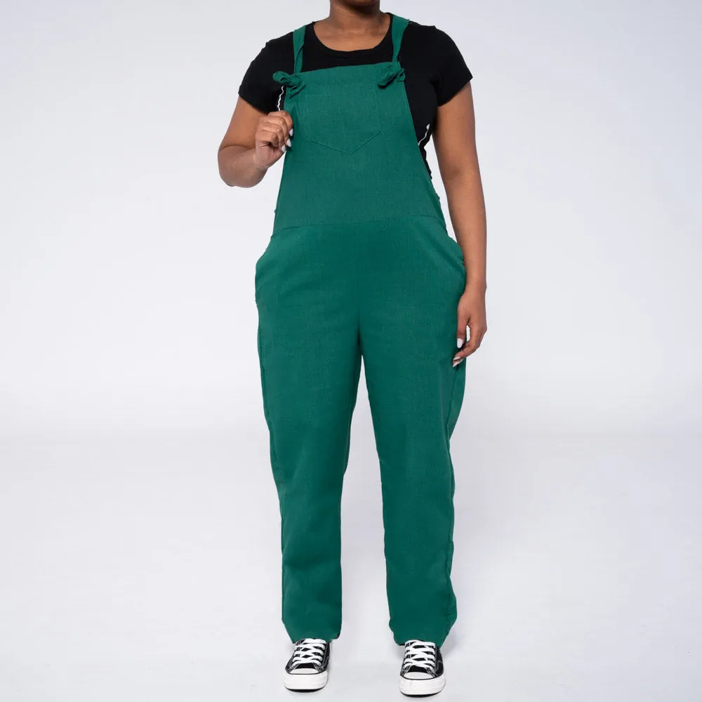 Emerald Linen Jumpsuit sold by Fashion World