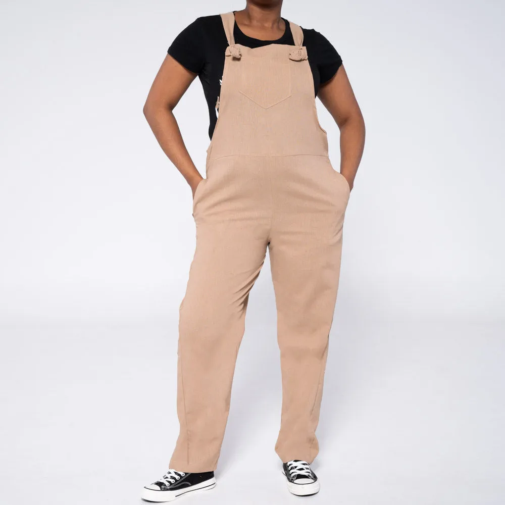 Stone Linen Jumpsuit sold by Fashion World