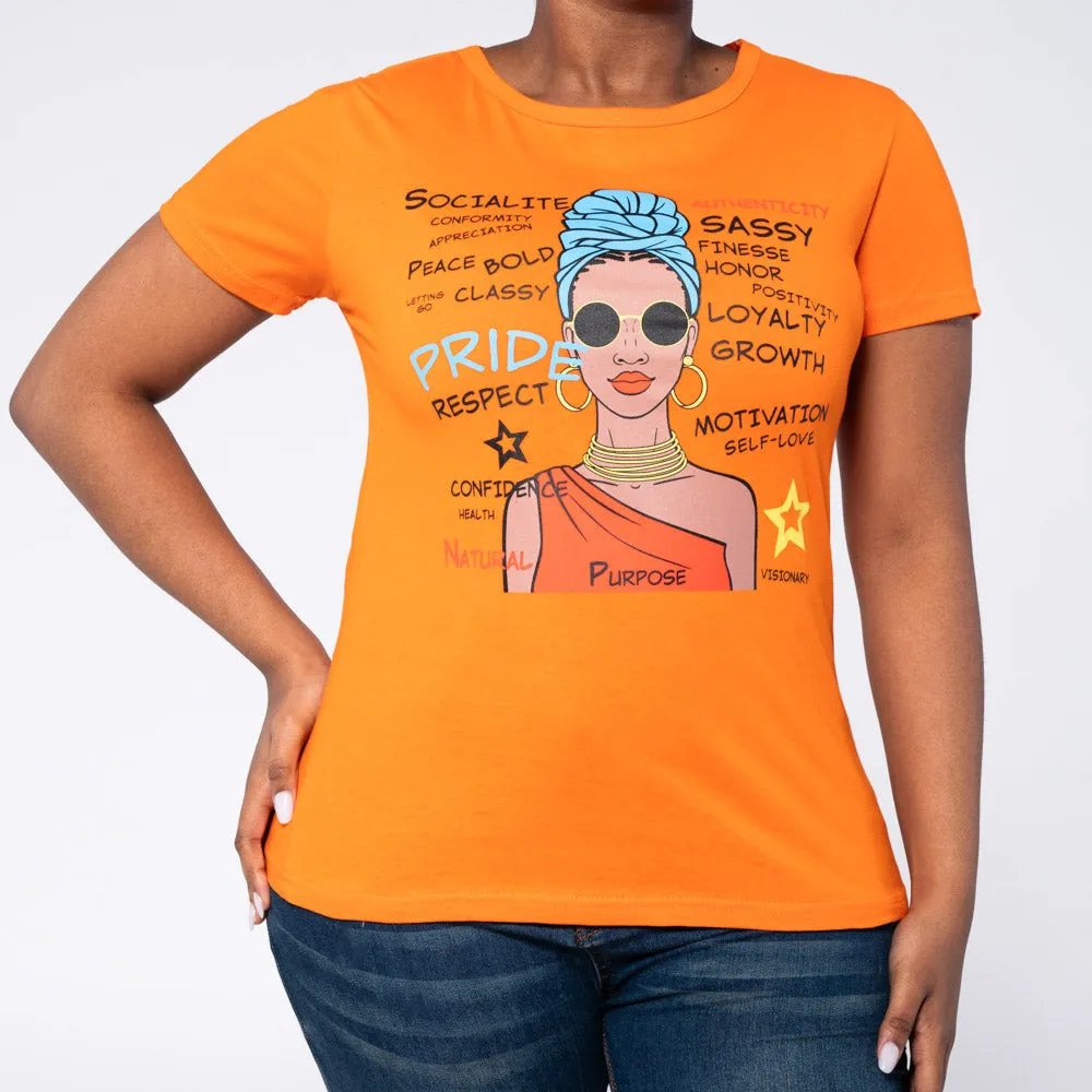 Orange Face Print Tee sold by Fashion World product image thumbnail 2