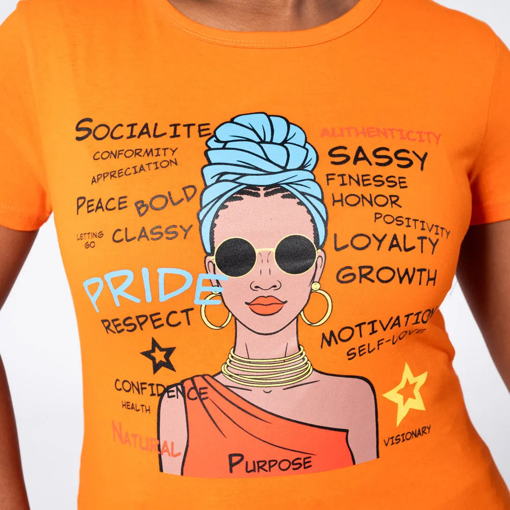 Orange Face Print Tee sold by Fashion World product image thumbnail 4