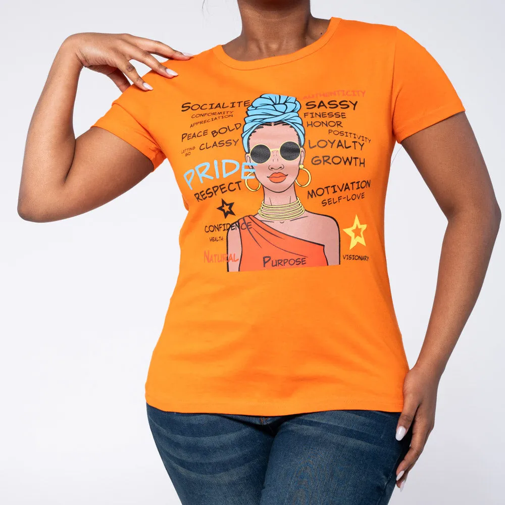 Orange Face Print Tee sold by Fashion World product image thumbnail 3