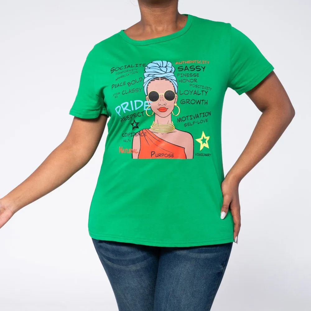 Green Face Print Tee sold by Fashion World product image thumbnail 2