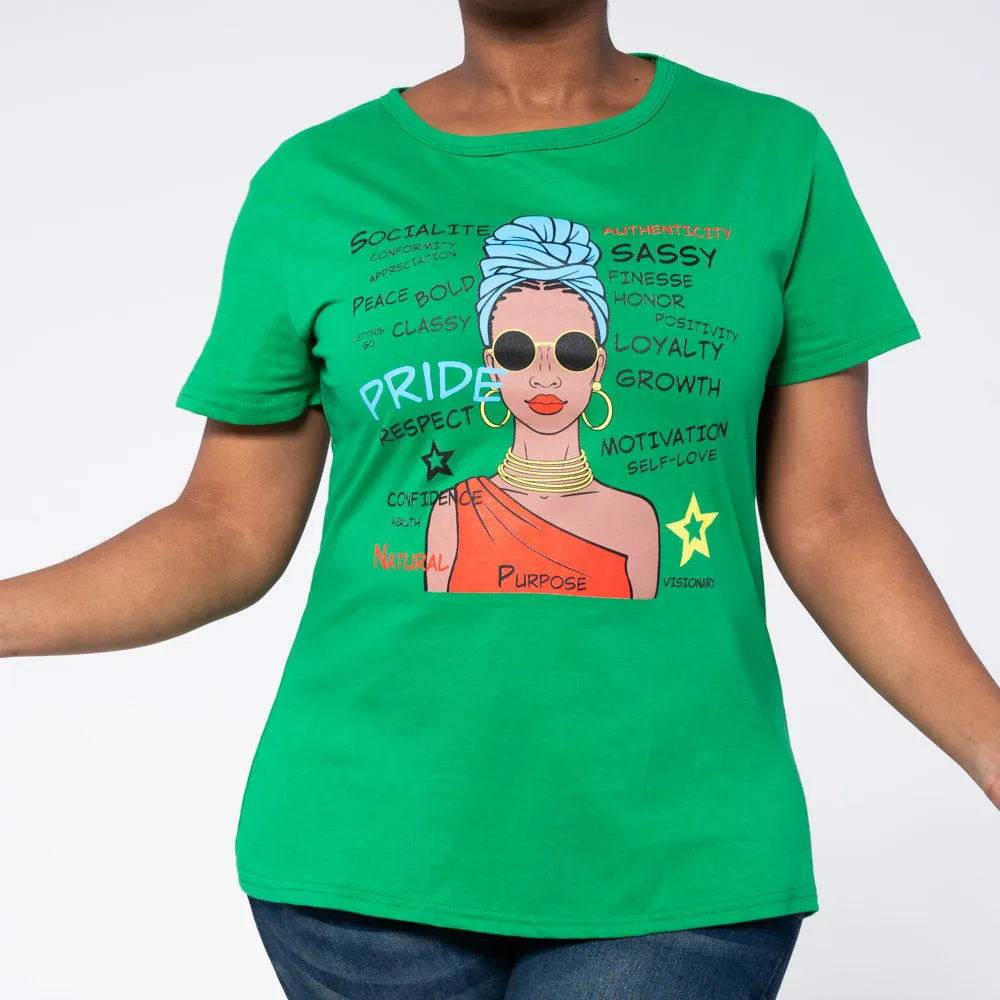 Green Face Print Tee sold by Fashion World product image thumbnail 3