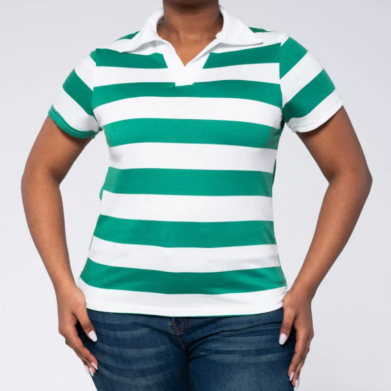 Emerald Striped Top sold by Fashion World
