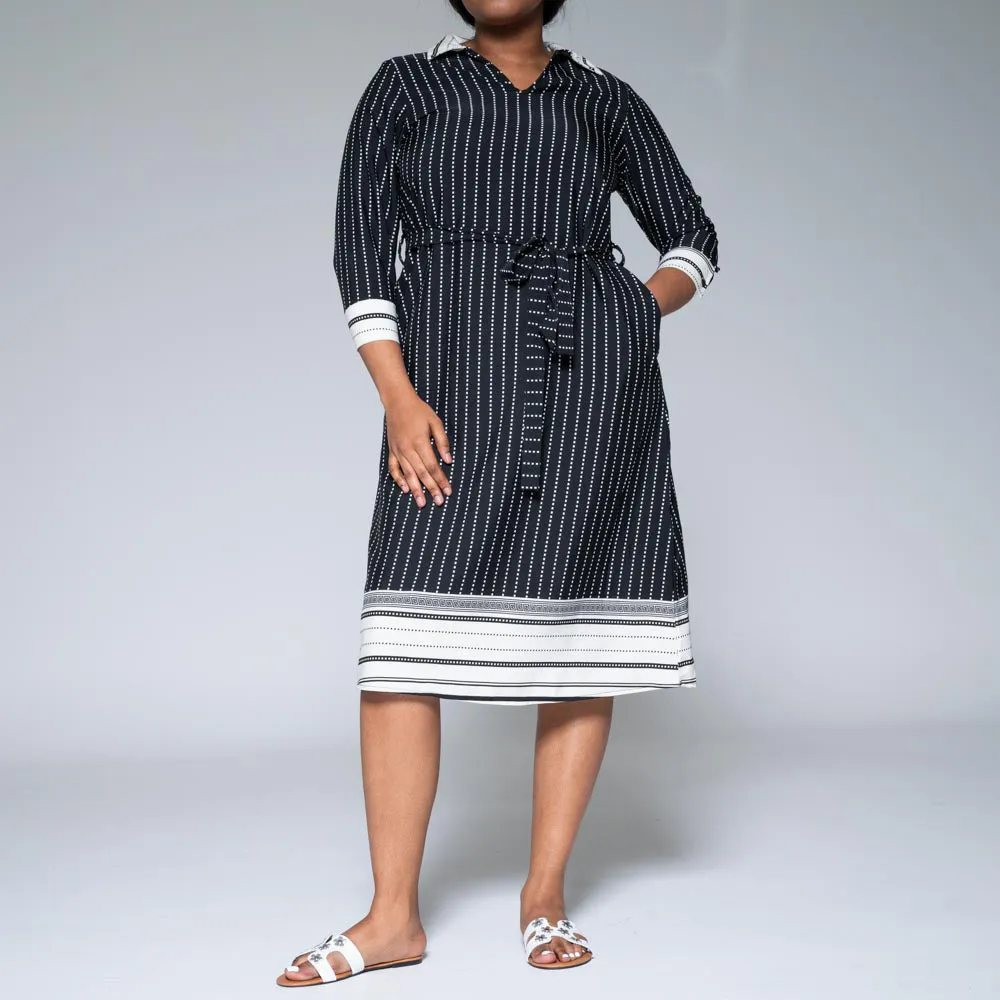 Plus Size Border Print Tunic sold by Fashion World