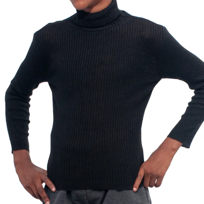 Boys  Black Poloneck sold by Fashion World