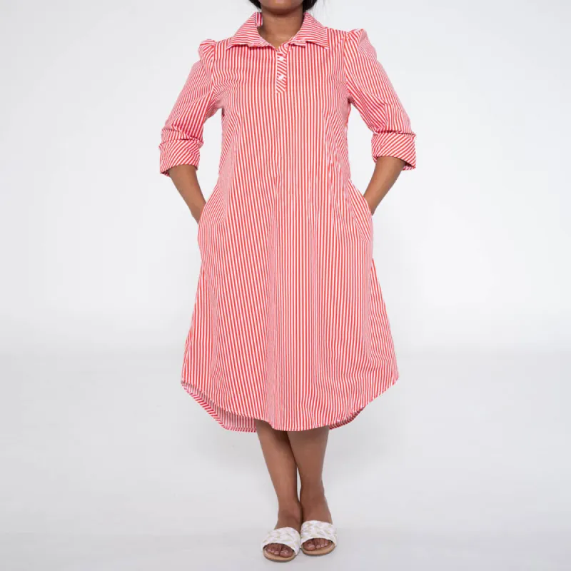 Plus Size Terracotta Poplin Shirt sold by Fashion World
