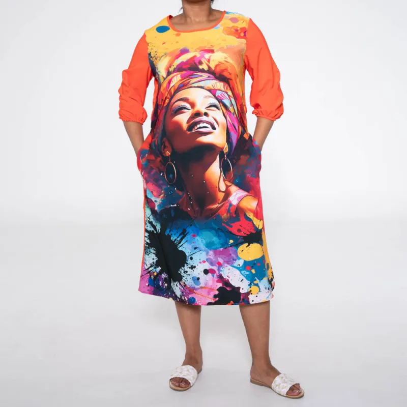 Face Print Tunic sold by Fashion World