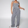 Navy/White Striped Jumpsuit sold by Fashion World