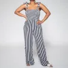 Navy/White Striped Jumpsuit sold by Fashion World