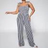 Navy/White Striped Jumpsuit sold by Fashion World