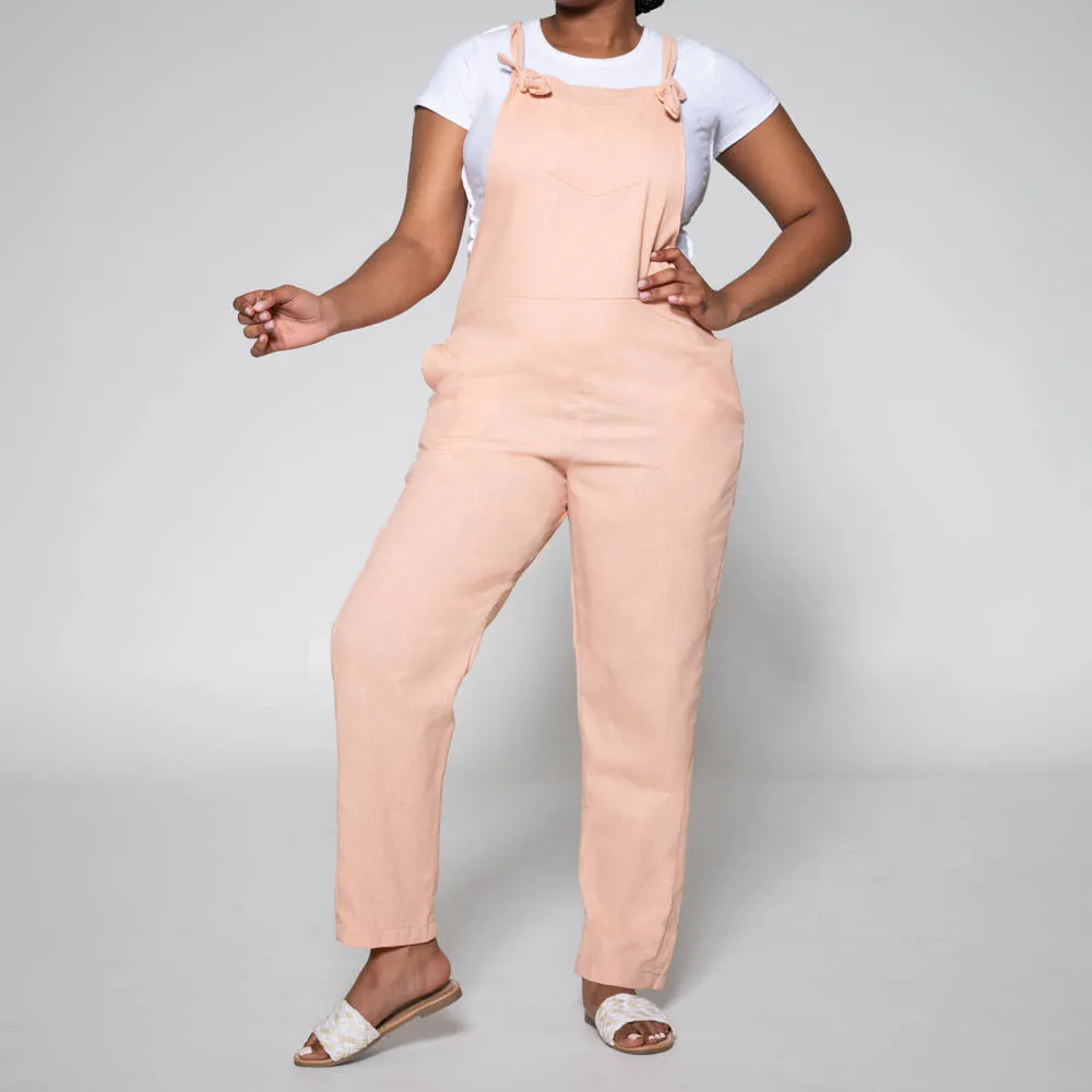 Blush Linen Jumpsuit sold by Fashion World product image thumbnail 2